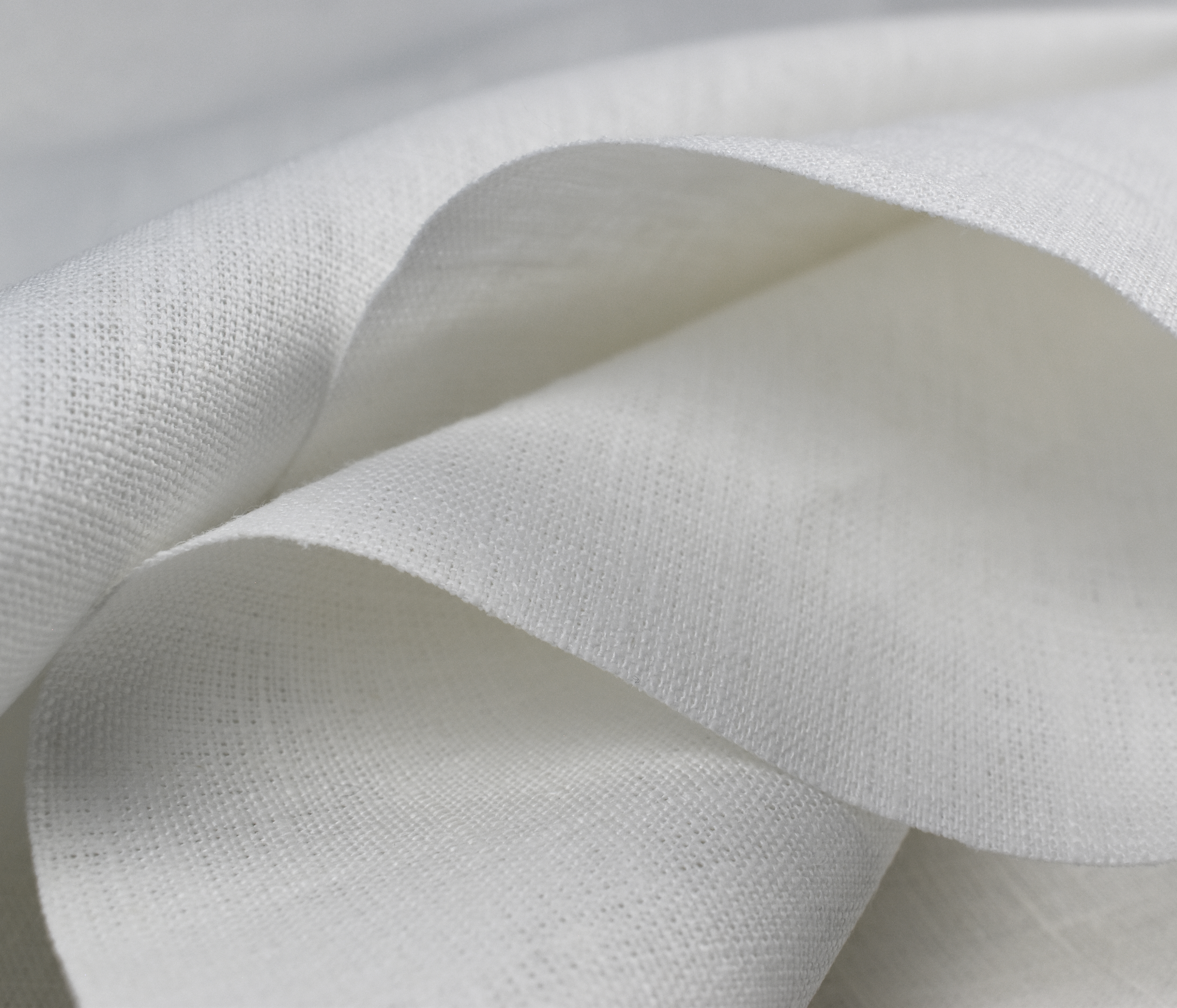Soft linen fabric fold close-up